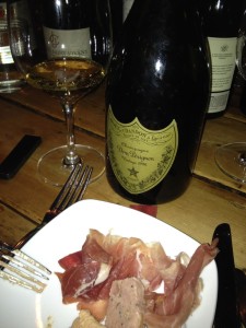 Delicious 1996 Dom with charcuterie